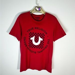 True Religion Shirt Buddha Red Vintage Size Medium unisex 
Y2K